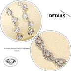 Rhinestone Jewelry Set – Elegant Silver Earrings & Bracelet for Parties, Proms & Everyday Glam