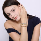 18K Gold Love Bangle Bracelet Set